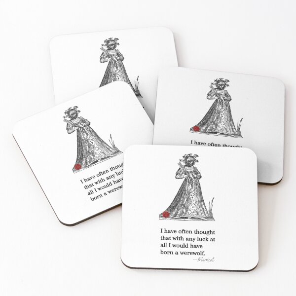 Item preview, Medieval Werewolf Girl with Shirley Jackson Quote designed and sold by The Mysterious Domain Alyne Whiteswan Fine Art Prints and Merch.