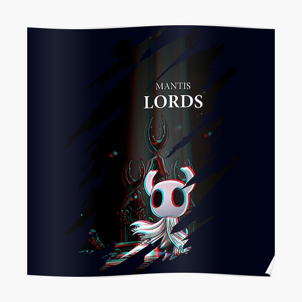 "Hollow knight LightBringer with boss statue Mantis Lords retro design