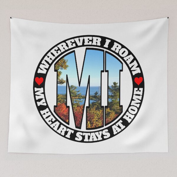 Item preview, Heart Stays Home - Michigan designed and sold by DonDota.