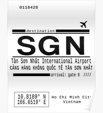 SGN Ho Chi Minh City International Airport Call Letters Poster