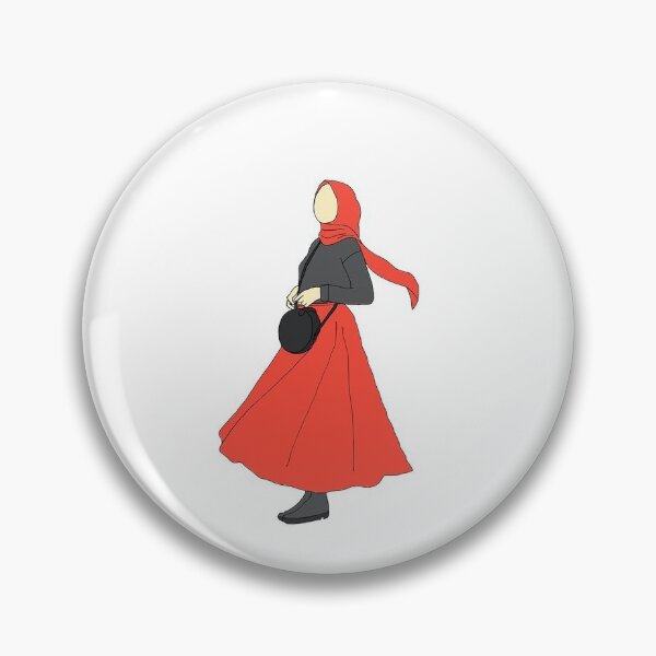 Item preview, Vector Illustration of Muslimah girl in red hijab and red skirt designed and sold by The Hijabi Artist.