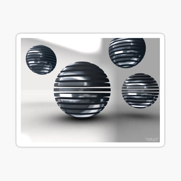 Gridded Spheres Sticker