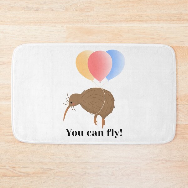 Item preview, You can fly, Cute New Zealand Kiwi Bird flying on balloons designed and sold by Koalaslifestyle.