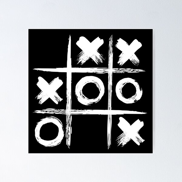 Poster Tic Tac Toe Winning Strategy for Winners Thinkers 