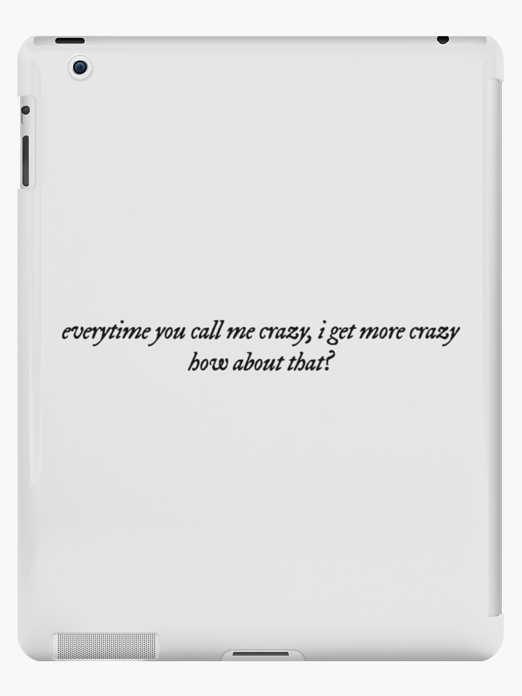 Rebel Girl Typ Title Lyrics of Song  iPad Case & Skin for Sale by