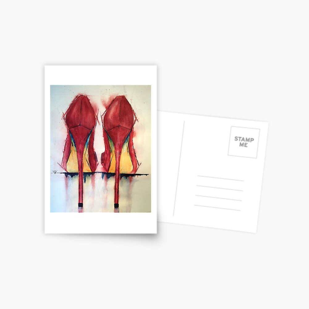 Red Shoes - Girls' Best Friends Postcard