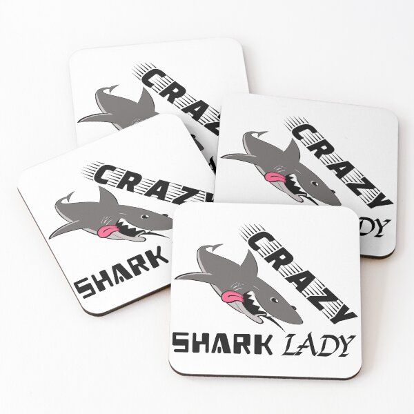 Item preview, CRAZY SHARK LADY FUNNY ITEMS. designed and sold by safiel5.