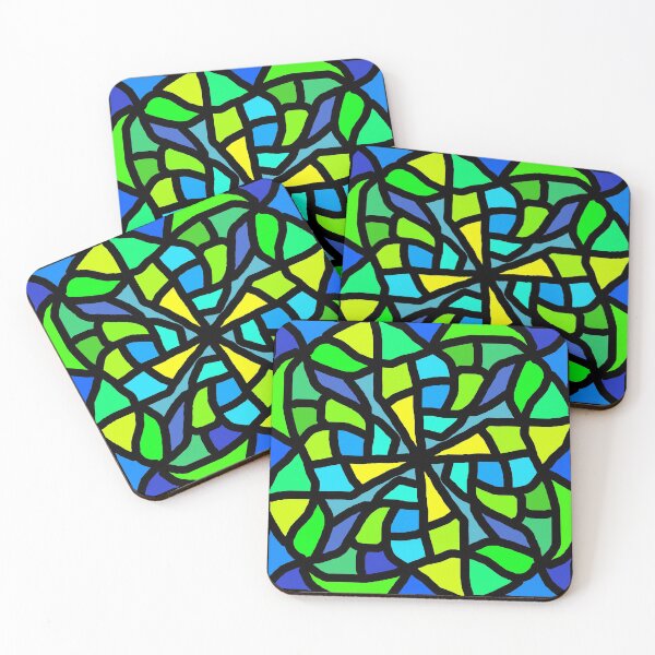Item preview, Shades of blue and green Mosaic designed and sold by EurekaRoad.