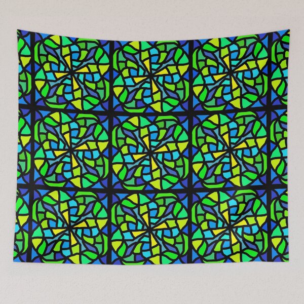 Item preview, Shades of blue and green Mosaic designed and sold by EurekaRoad.