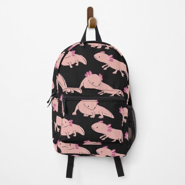 Item preview, Meh Axolotls black background designed and sold by Salem Scribbles.