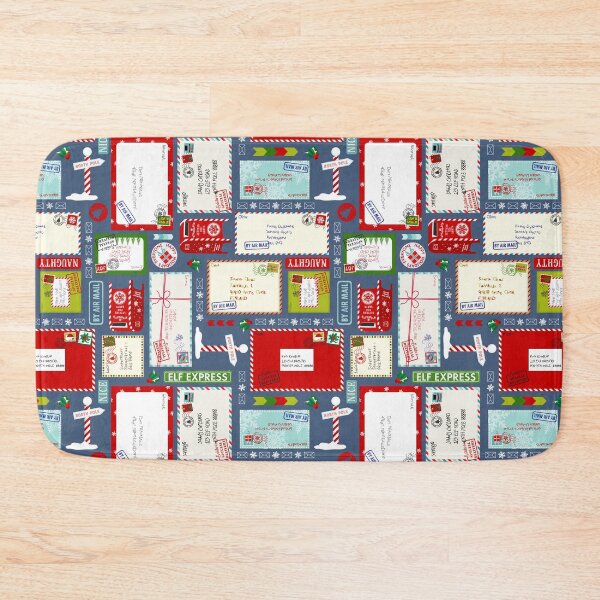 Item preview, Kids Letters to Santa ~ Christmas Pattern ~ Blue designed and sold by WickedRefined - Nicole Demereckis.