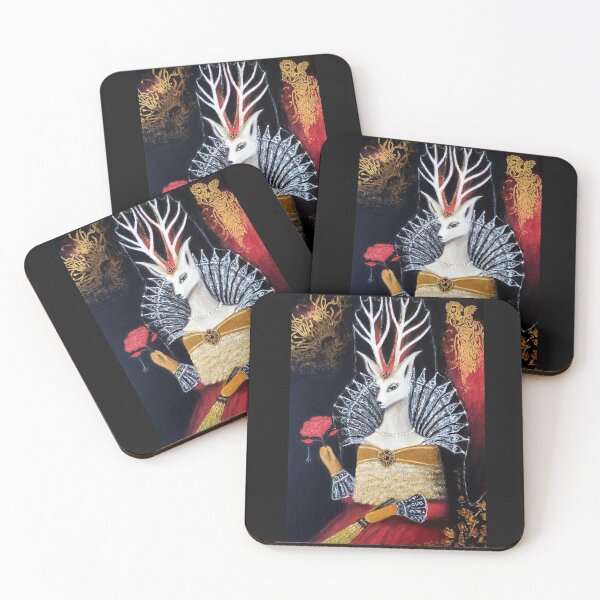 Item preview,  Albina de la Biche, Countess of the Deer Court designed and sold by The Mysterious Domain Alyne Whiteswan Fine Art Prints and Merch.