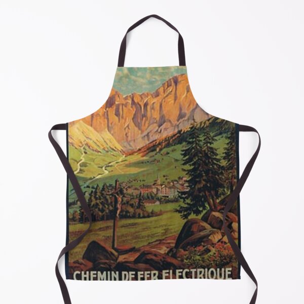 Item preview, retro chemin de fer electrique loeche les bains designed and sold by CorasPosters.