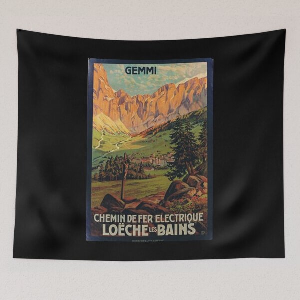Item preview, retro chemin de fer electrique loeche les bains designed and sold by CorasPosters.