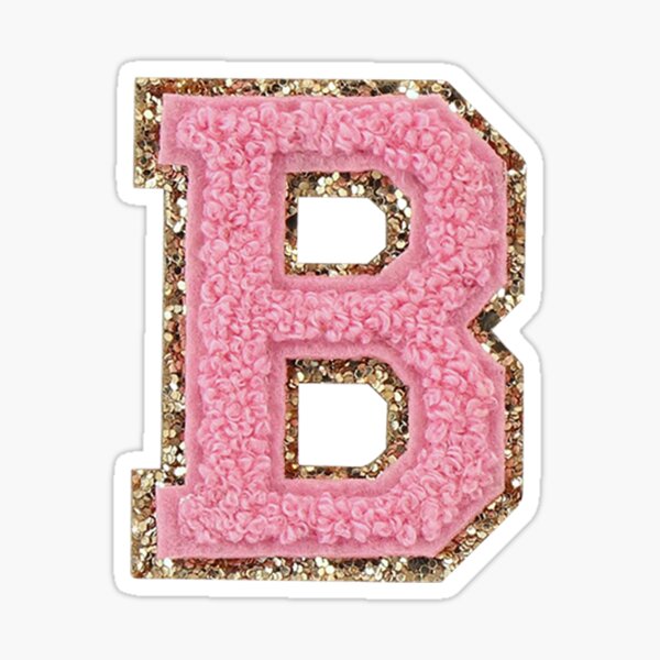 Pink B - Initial B - Sticker