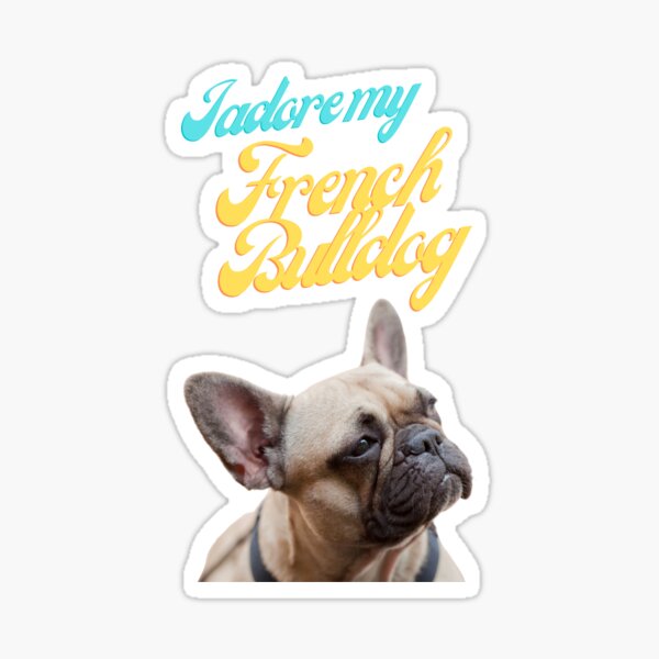 I adore my French Bulldog collection Sticker