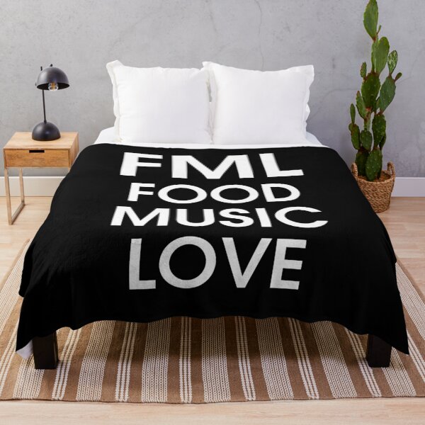 Item preview, FML Food Music Love F.M.L. - Jame's Designs designed and sold by JamesShirts-com.