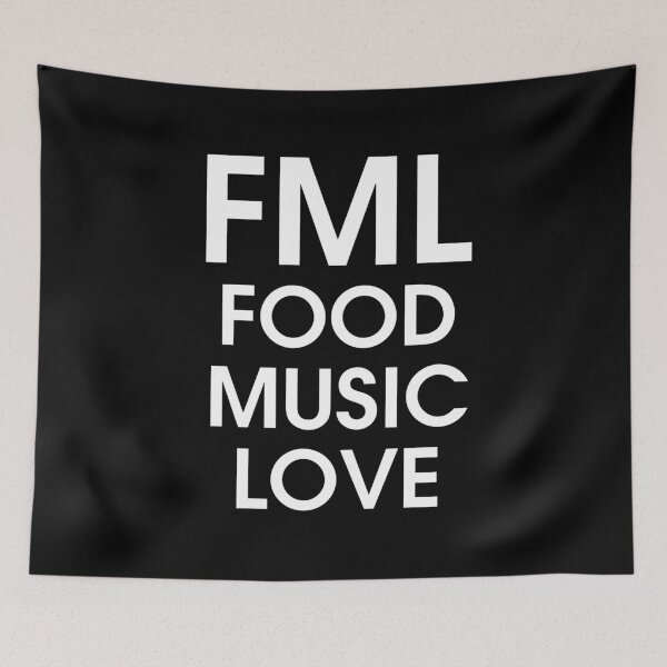 Item preview, FML Food Music Love F.M.L. - Jame's Designs designed and sold by JamesShirts-com.