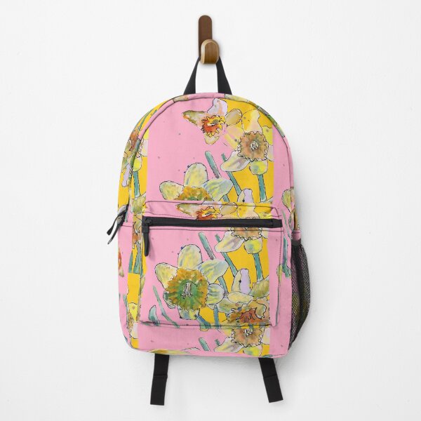 Item preview, Abstract Yellow Daffodil Watercolor Pattern on Pink designed and sold by Sarah Rajkotwala.