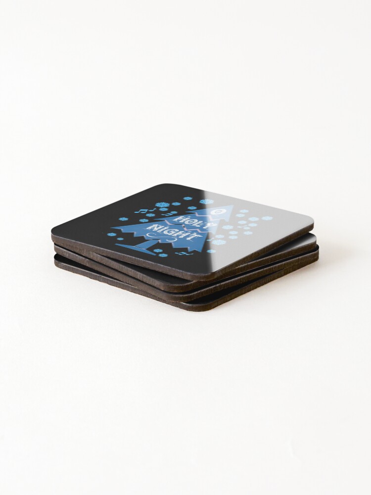 Thumbnail 4 of 5, Coasters (Set of 4), O Holy Night  designed and sold by DesignsofNote.
