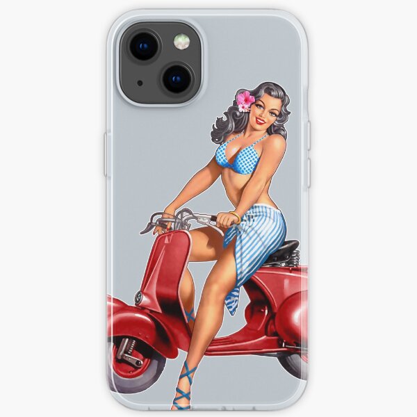 Vintage Vespa Girl - La Dolce Vita iPhone Soft Case