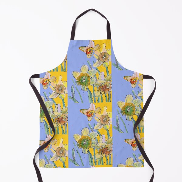 Item preview, Abstract Yellow Daffodil Watercolor Pattern on Lavender designed and sold by Sarah Rajkotwala.