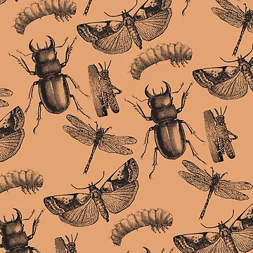 Artwork thumbnail, Insect Pattern Print by EarthArtDesigns