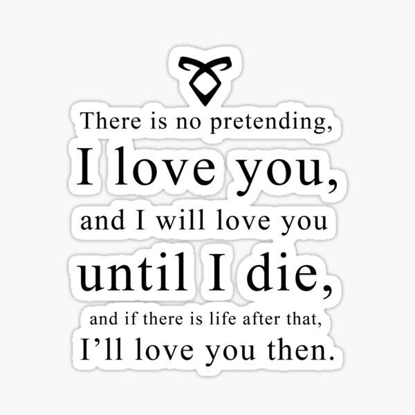 Jace Wayland - Love Quote Sticker