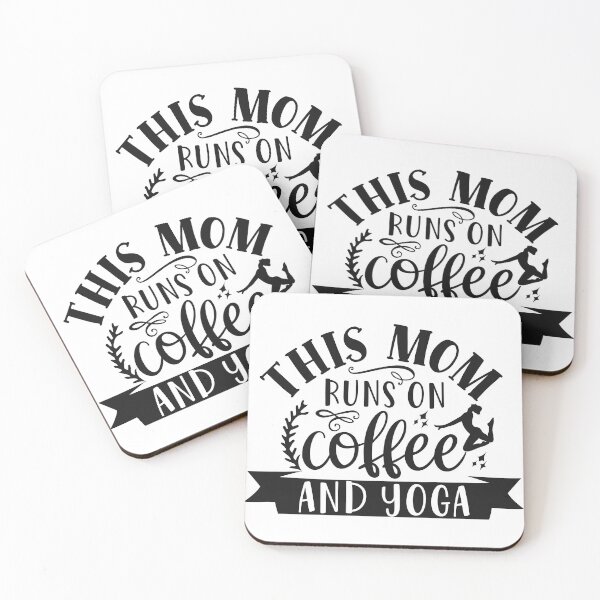 Item preview, This mom runs on coffee and yoga  designed and sold by shinoshop.