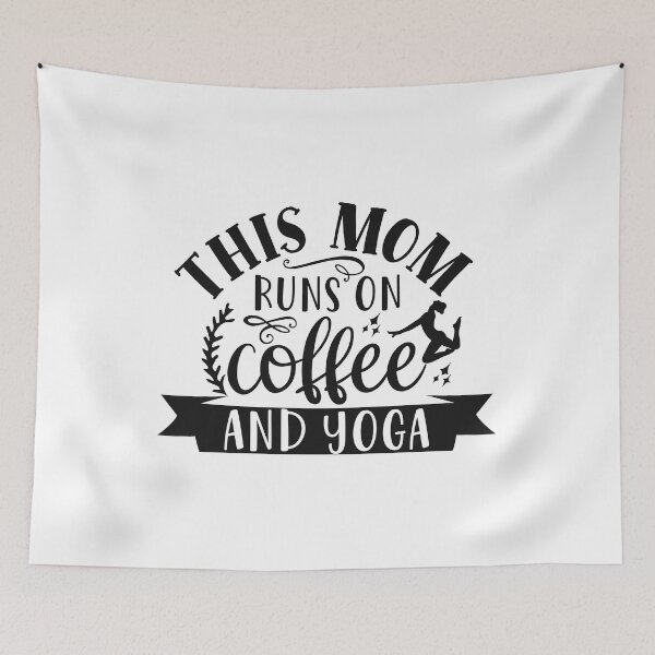 Item preview, This mom runs on coffee and yoga  designed and sold by shinoshop.