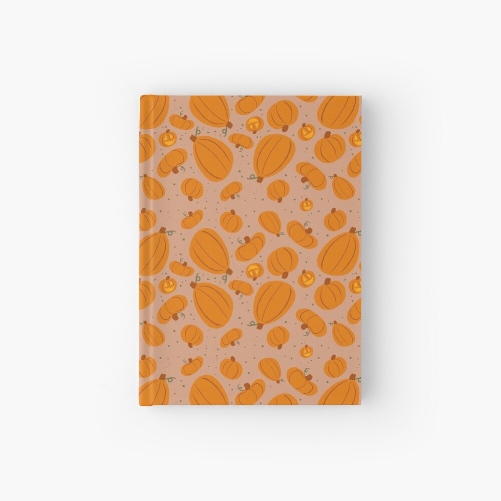 Falling for Autumn-Pumpkin Pattern Hardcover Journal
