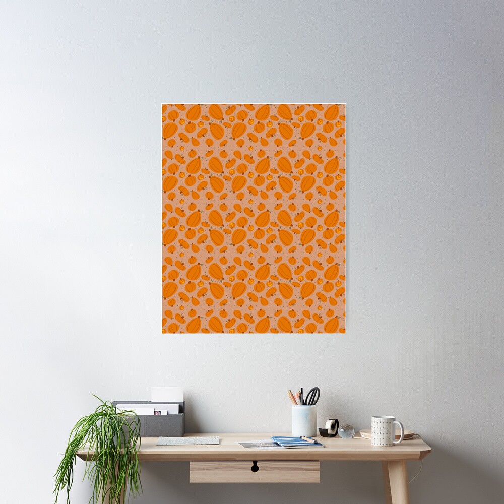 Falling for Autumn-Pumpkin Pattern Poster