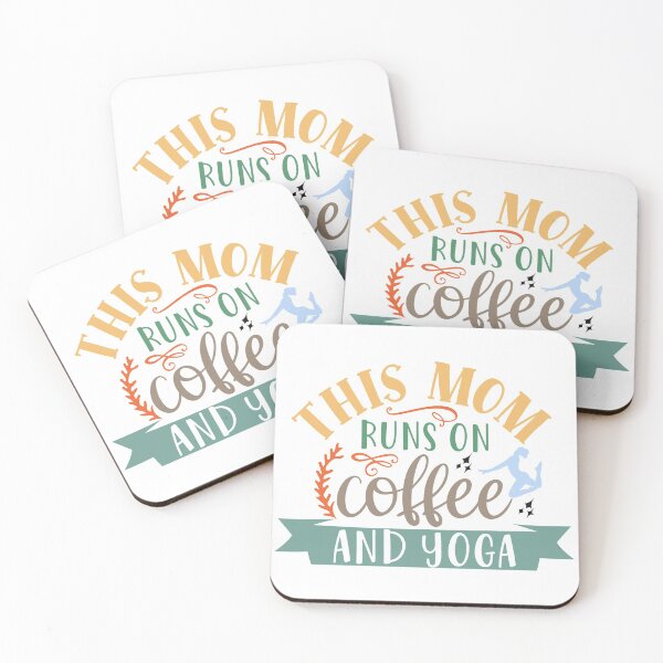 Item preview, This mom runs on coffee and yoga  designed and sold by shinoshop.