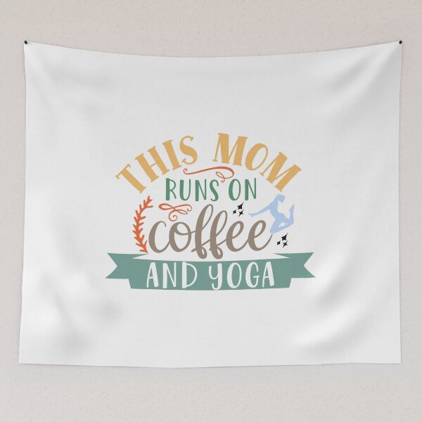 Item preview, This mom runs on coffee and yoga  designed and sold by shinoshop.