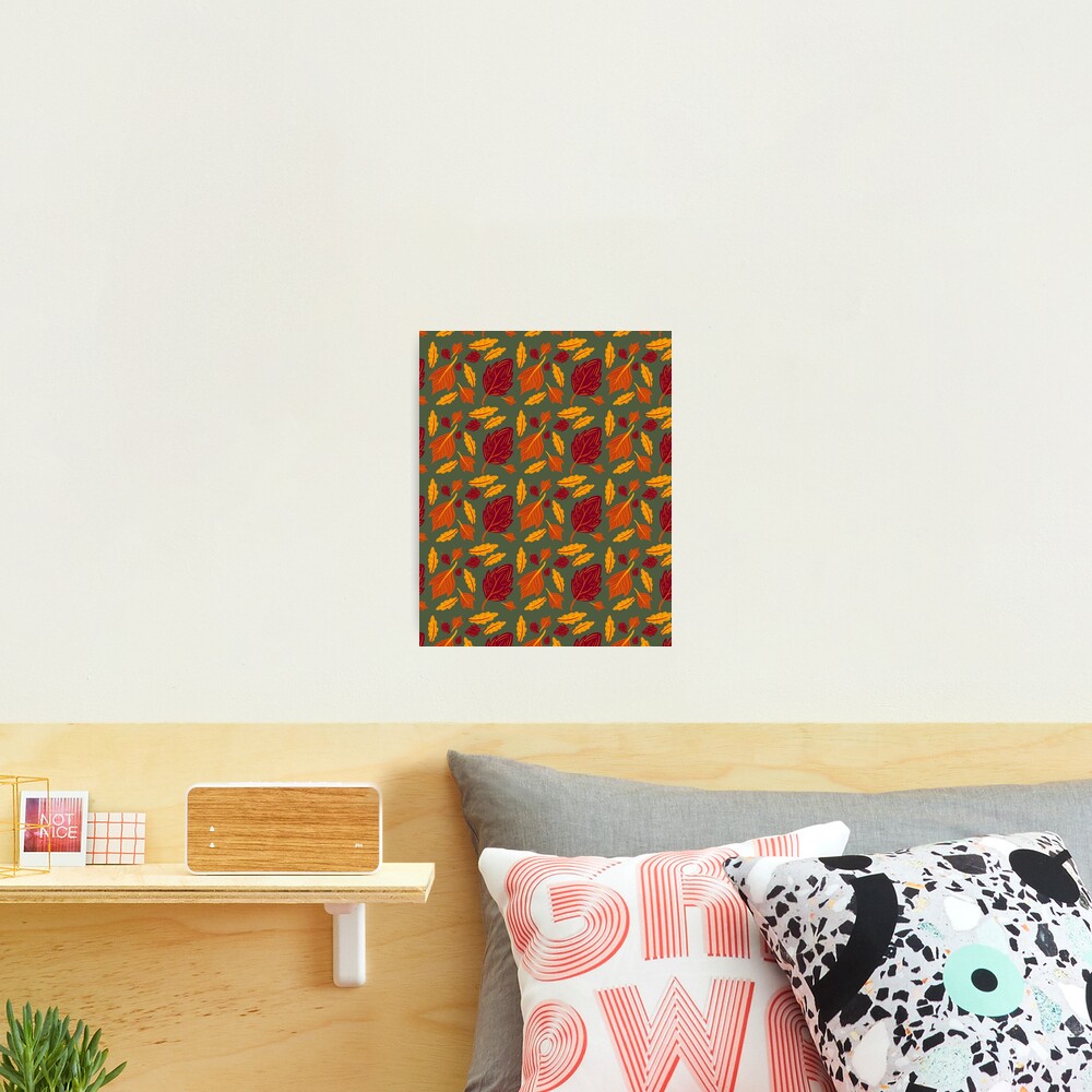 Falling for Autumn-Leaf Pattern Photographic Print