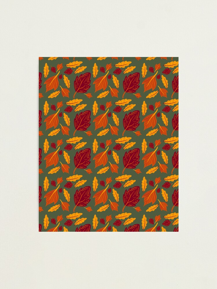 Alternate view of Falling for Autumn-Leaf Pattern Photographic Print