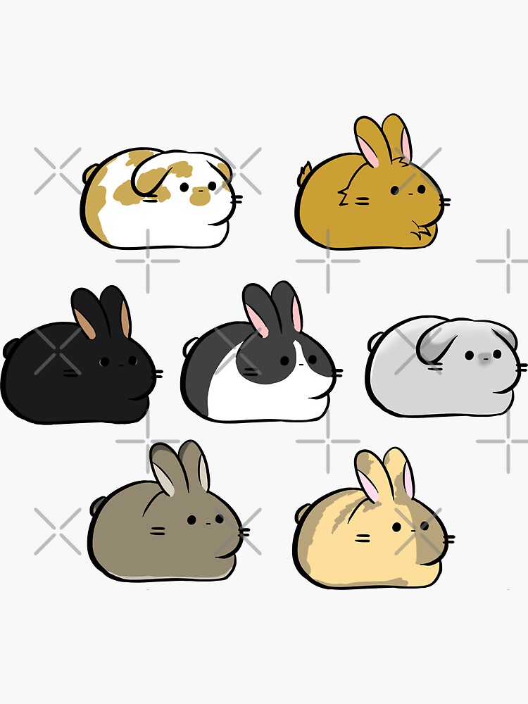 Mini lop lover Cute Bunny drawing - Cute Bunny - Sticker | TeePublic