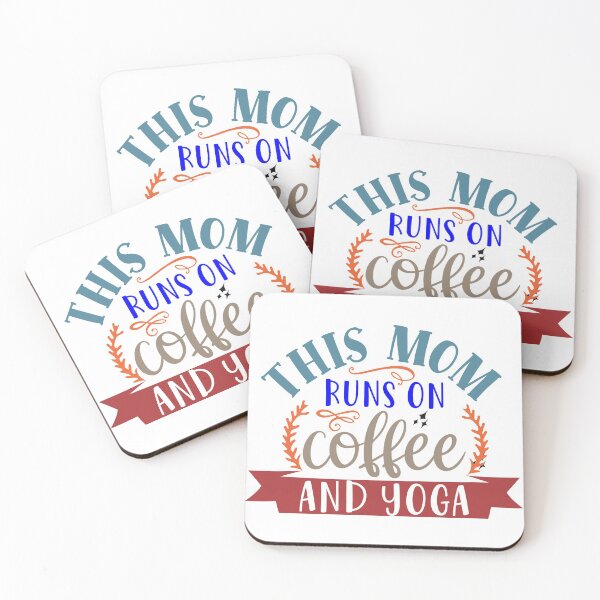 Item preview, This mom runs on coffee and yoga  designed and sold by shinoshop.