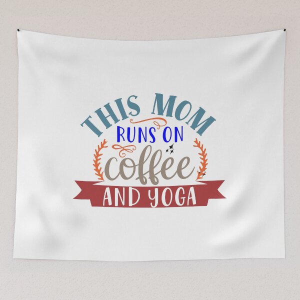 Item preview, This mom runs on coffee and yoga  designed and sold by shinoshop.