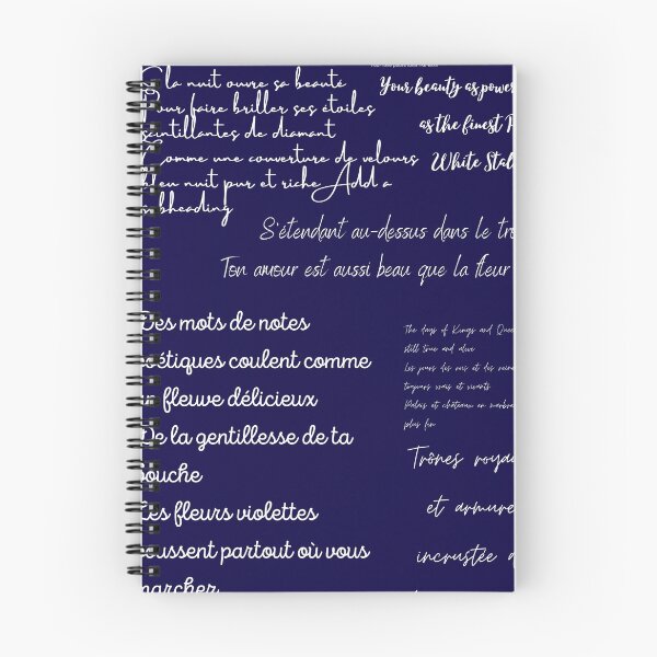 Item preview, Ink Blue French Poetry designed and sold by BhARTi Taylor.