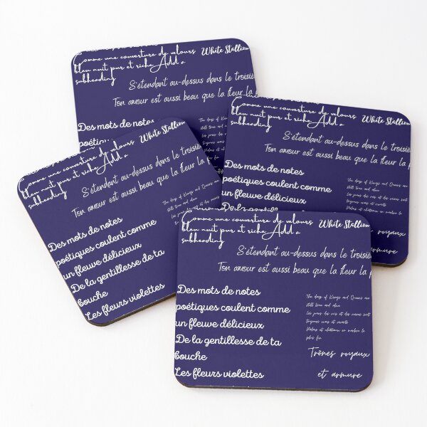 Aperçu de l'œuvre Poésie française bleu encre créée et vendue par BhARTi Taylor.