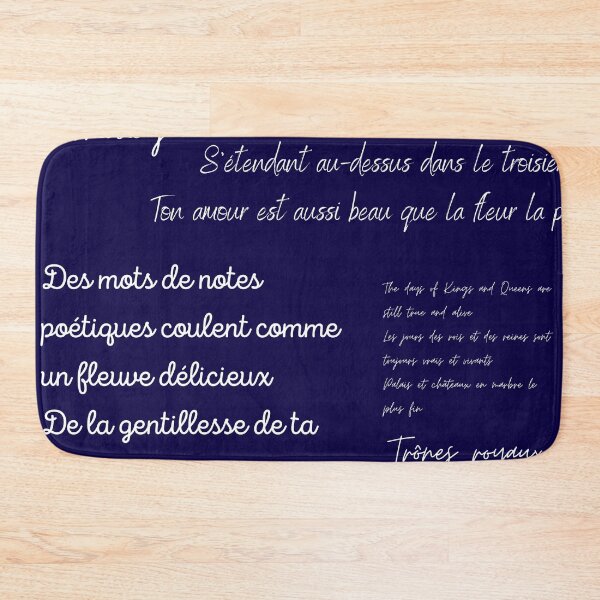 Item preview, Ink Blue French Poetry designed and sold by BhARTi Taylor.