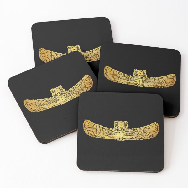 Item preview, Ram headed winged scarab. (Gold 2. On black.) designed and sold by DotorEaon.