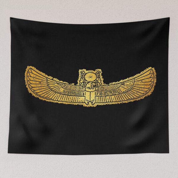 Item preview, Ram headed winged scarab. (Gold 2. On black.) designed and sold by DotorEaon.