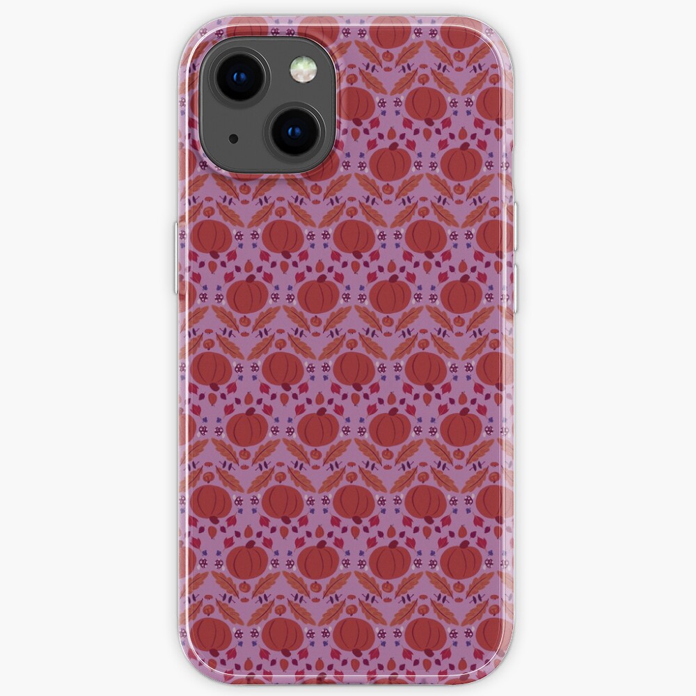 Falling for Autumn-Main Pattern, Purple iPhone Case