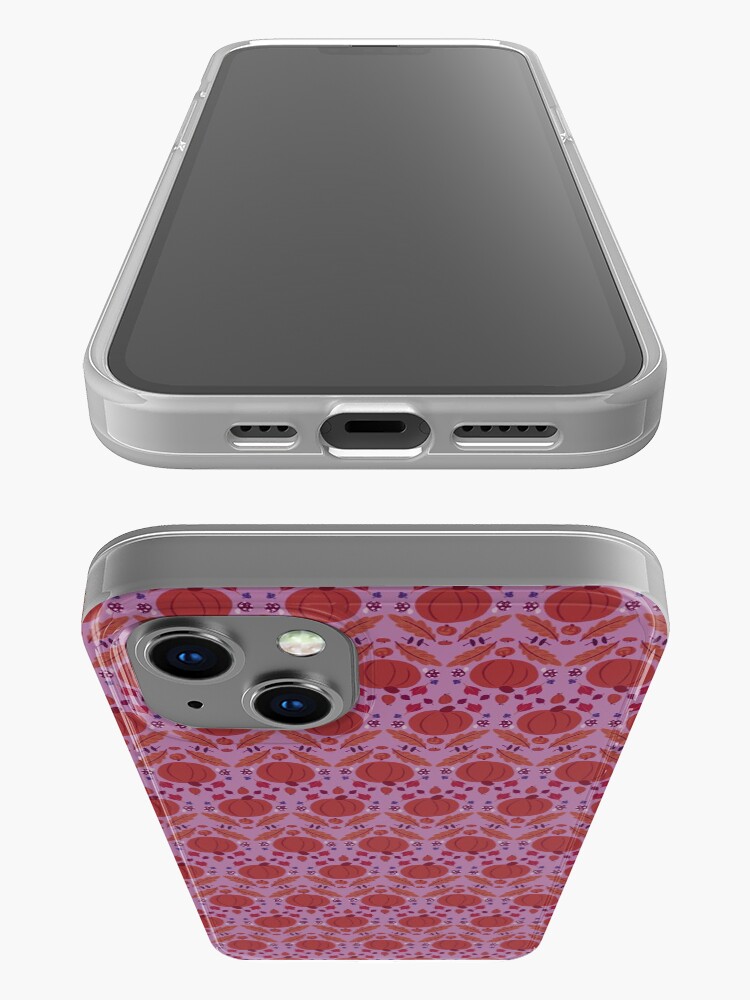 Alternate view of Falling for Autumn-Main Pattern, Purple iPhone Case