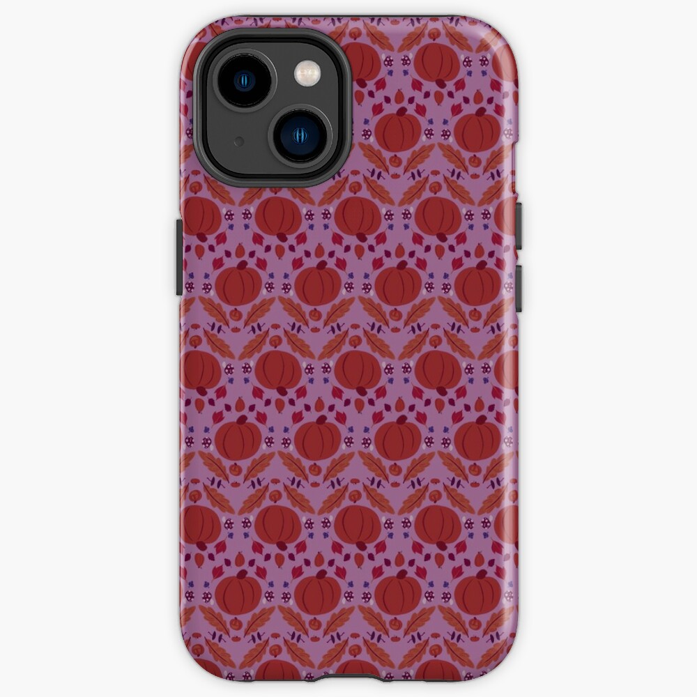 Falling for Autumn-Main Pattern, Purple iPhone Case