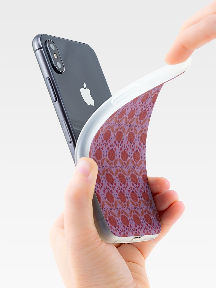 Alternate view of Falling for Autumn-Main Pattern, Purple iPhone Case