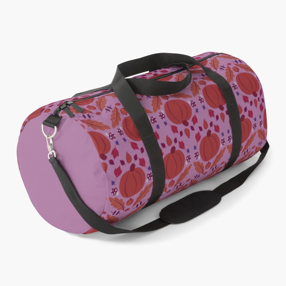 Falling for Autumn-Main Pattern, Purple Duffle Bag