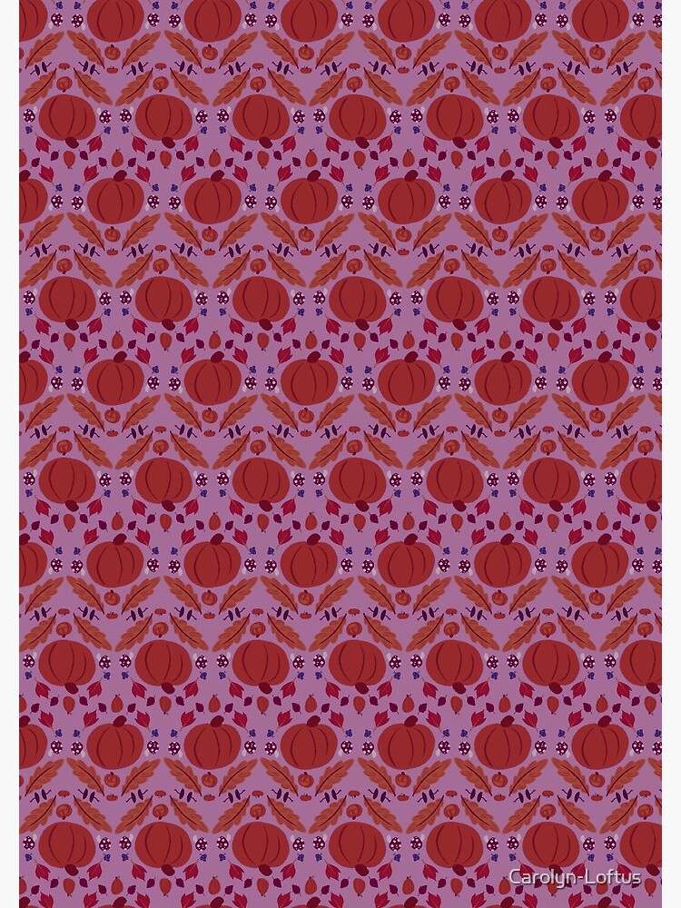 Falling for Autumn-Main Pattern, Purple by Carolyn-Loftus